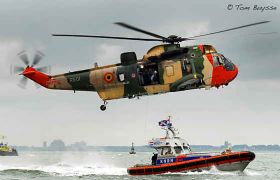 Training met een Seaking reddingshelikopter