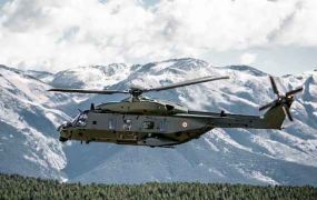 De Belgische NH-90 op training in de Pyreneen