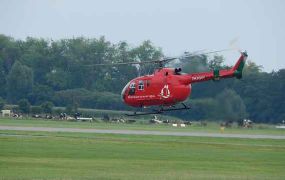 James Bond, MBB Bo-105 en Maastricht Airport