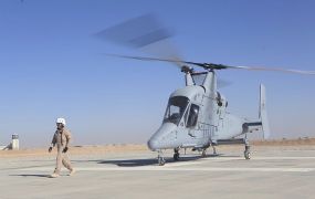 US Marine krijgt eerste K-Max onbemande helikopters US Marine krijgt eerste K-Max onbemande helikopters