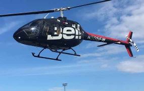 Eerste (demo) Bell 505 vliegt rond in Belgie