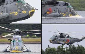 Prins William test een Canadese SARS helikopter