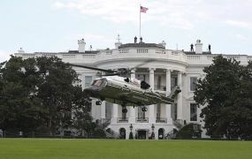 Testvlucht van de nieuwe helikopter voor de Amerikaanse president