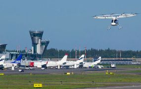 Volocopter test zijn Volocopter-2X op de luchthaven van Helsinki