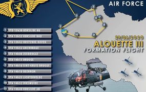 ALERT: Laatste formatievlucht van de drie Alouette's maandag boven West-Vlaanderen 