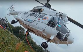 Afbraak van Elia elektriciteitsmast te Engis (Hoei) met helikopter 