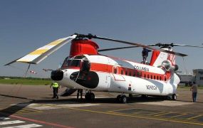 Boeing-Vertol 234 via EBAW op weg naar Turkije voor brandbestrijding Boeing-Vertol 234 via EBAW op weg naar Turkije voor brandbestrijding