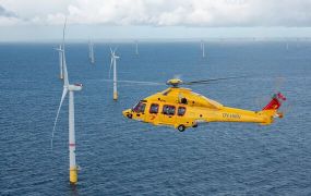 NHV vliegt offshore-operaties voor Vestas met SAF brandstof