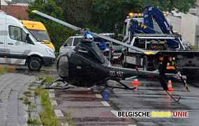 OO-153 - Noodlanding Rotorway A600 Talon te Kortrijk