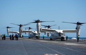 Amerikaanse Osprey's CMV-22B in actie vanop vliegdekschip