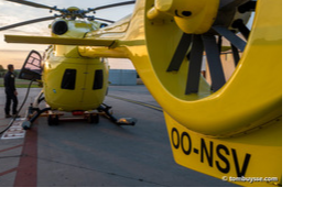 Op de helispot van NHV in Oostende