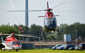 Helikopters op Amsterdam Heliport 